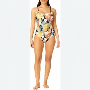 Hurley Tropical Hawaiian One Piece Bathing Suit Caribbean Dreamin Size Large